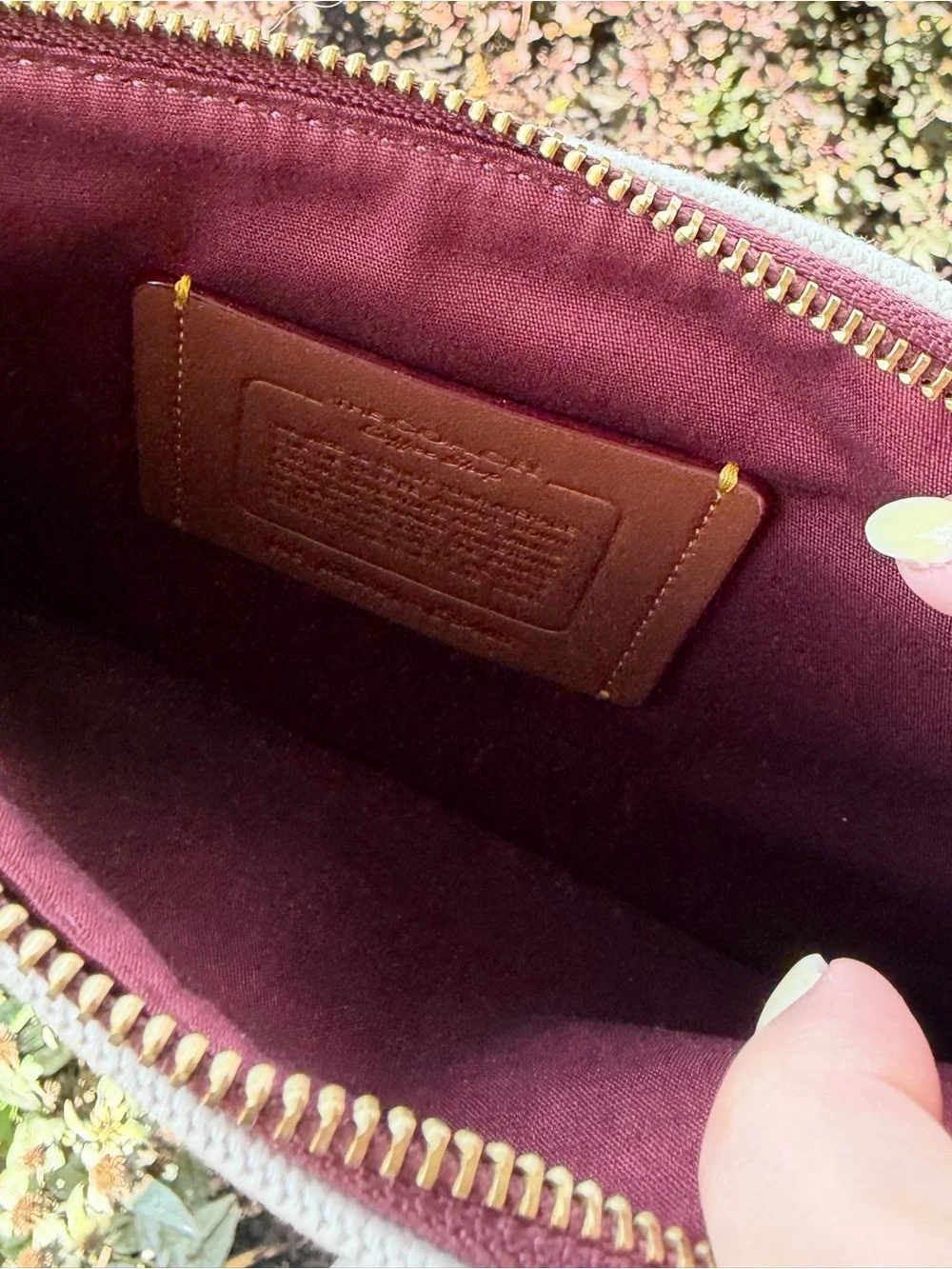 Coach coffee shop New York coffee cup mini pouch wristlet cosmetic case NWOT